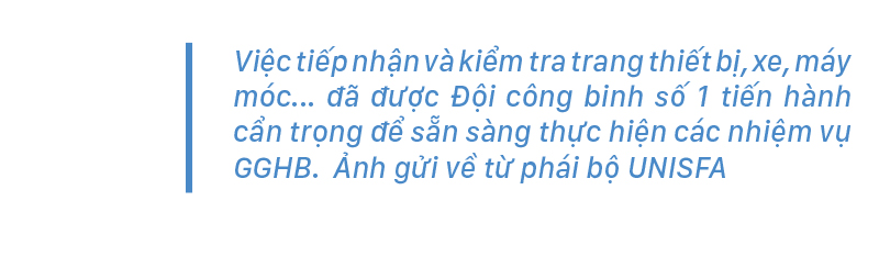 Dàn xe 'khủng' của Đội công binh số 1 Việt Nam lăn bánh tại phái bộ UNISFA ảnh 7