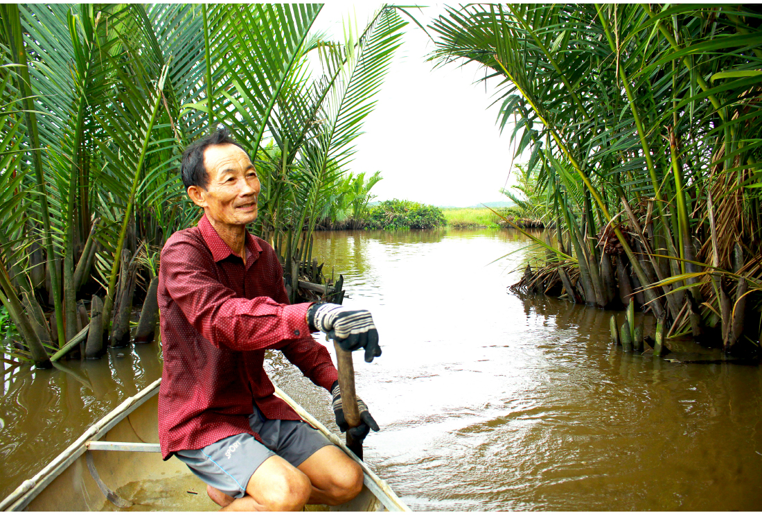 Quảng Ngãi: Độc đáo làm nò vây bắt cá, tôm trong rừng dừa nước Cà Ninh ảnh 15