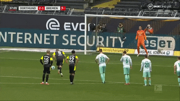 Borussia Dortmund - Werder Bremen 4-1: Rashica bất ngờ mở bàn, Reyna, Hummels ngược dòng, Haaland lập cú đúp