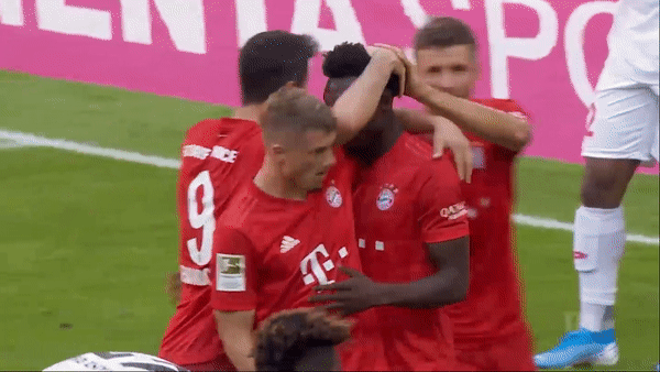 Bayern Munich - Mainz 05 6-1: Pavard, Alaba, Perisic, Coman, Lewandowski, Davies mừng Coutinho