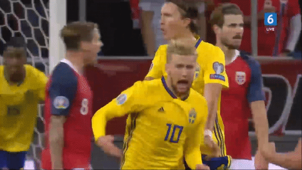 Thụy Điển - Na Uy 1-1: Johansen mở tỷ số, Forsberg  cầm hòa giúp HLV Janne Andersson xếp nhì bảng