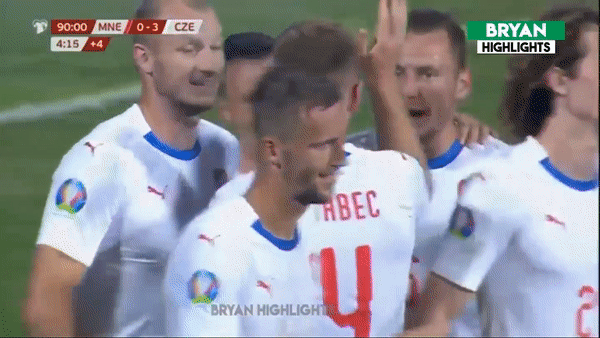 Montenegro - CH Séc 0-3: Soucek, Masopust, Darida tỏa sáng, CH Séc tạm xếp nhì bảng A