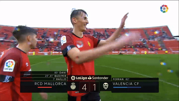 Mallorca - Valencia 4-1: Raillo khai màn, Ante Budimir lập cú đúp, Daniel Rodriguez cũng tỏa sáng