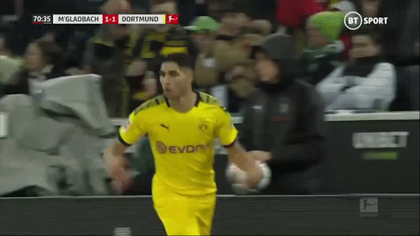 M’Gladbach - Borussia Dortmund 1-2: Hazard mở màn, Hakimi ấn định chiến thắng