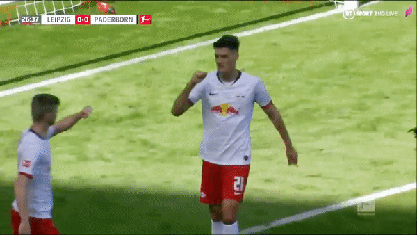 RB Leipzig - Paderborn 1-1: Schick khai màn, Strohdiek kịp gỡ hòa phút bù giờ, Upamecano nhận thẻ đỏ