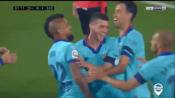 Mallorca - Barcelona 0-4: Vidal lập công phút thứ 2, Braithwaite, Alba khoe tài, Messi kịp tỏa sáng phút cuối 