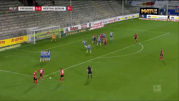 Freiburg - Hertha Berlin 2-1: Bùng nổ hiệp 2, chớp nhoáng 3 bàn thắng của Grifo, Petersen và Ibisevic 