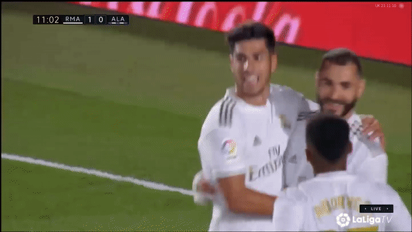 Real Madrid - Alaves 2-0: Benzema, Asensio tỏa sáng, HLV Zidane đang dẫn Barca 4 điểm
