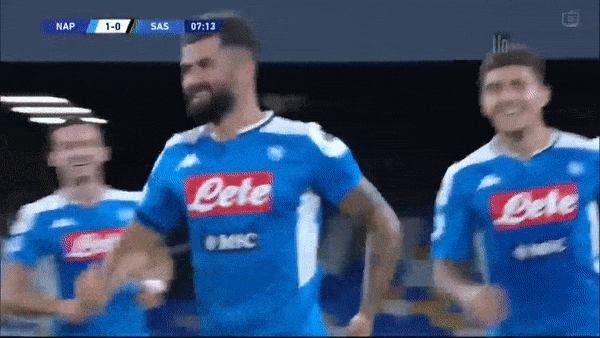 Napoli - Sassuolo 2-0: Elseid Hysaj tỏa sáng phút thứ 8, Allan lập công phút bù giờ