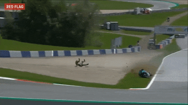 Huyền thoại MotoGP Valentino Rossi thoát nạn trong vụ đâm xe của Franco Morbidelli và Johann Zarco