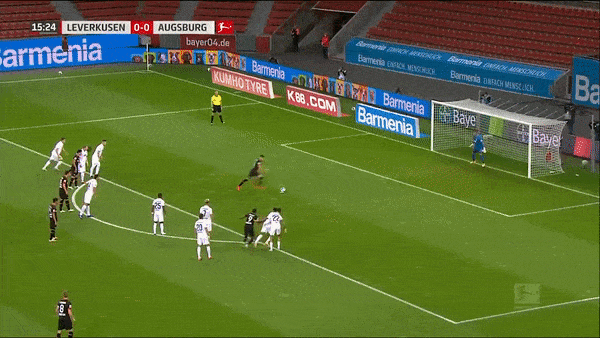 Leverkusen - Augsburg 3-1: Lucas Alario xuất sắc lập cú đúp, Moussa Diaby ấn định chiến thắng, Caligiuri rút ngắn khoảng cách