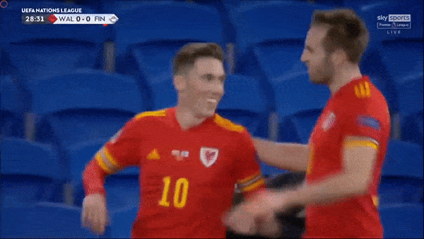 Xứ Wales - Phần Lan 3-1: Gareth Bale kiến tạo, Harry Wilson nhanh chân mở bàn, Daniel James, Kieffer Moore tỏa sáng