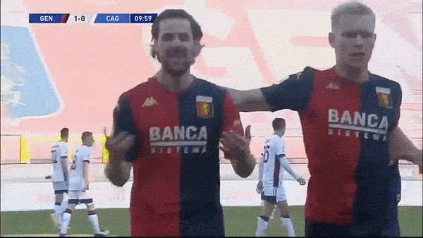 Genoa - Cagliari 1-0: Kevin Strootman kiến tạo, Mattia Destro ghi bàn duy nhất giành gọn 3 điểm