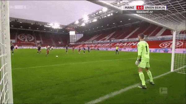 Mainz - Union Berlin 1-0: Moussa Niakhate ghi bàn duy nhất từ chấm penalty, Nico Schlotterbeck nhận thẻ đỏ phút 55