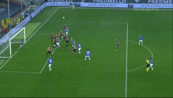 Genoa - Sampdoria 1-1: Davide Zappacosta mở bàn, Lorenzo Tonelli đánh đầu cận thành kịp giành lại 1 điểm