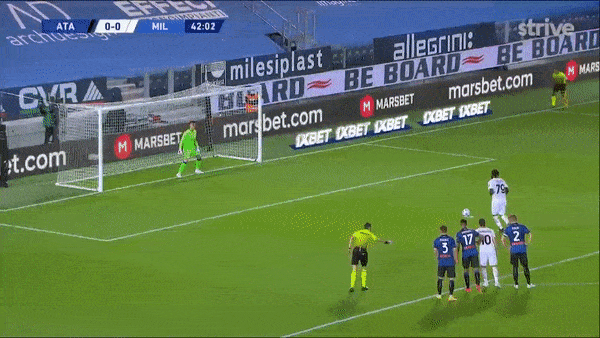 Atalanta - AC Milan 0-2: Franck Kessie lập cú đúp từ 2 quả penalty, Marten de Roon phải nhận thẻ đỏ phút bù giờ