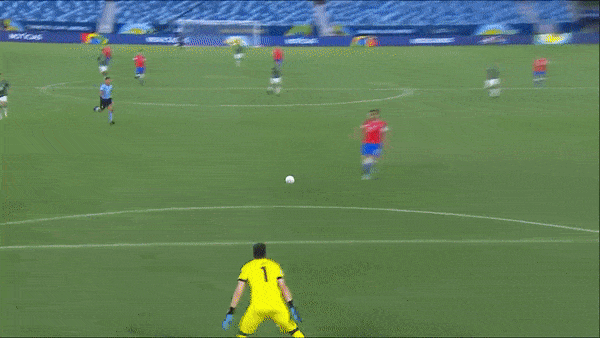 Chile - Bolivia 1-0: Eduardo Vargas căng ngang, Brenjamin Brereton sút tung lưới thủ thành Carlos Lampe