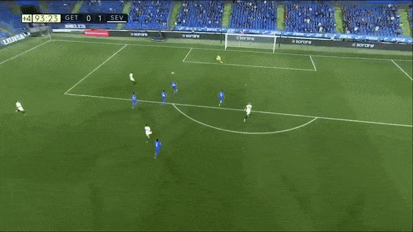 Getafe vs Sevilla 0-1: Oussama Idrissi tỉa bóng bật cột dọc, Erik Lamela kịp đệm bóng ghi bàn ở phút bù giờ cuối cùng