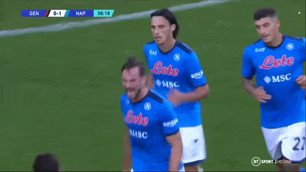 Genoa vs Napoli 1-2: Fabian mở bàn, Andrea Cambiaso gỡ hòa, Andrea Petagna chốt hạ chiến thắng, Napoli vào tốp 5 BXH Serie A