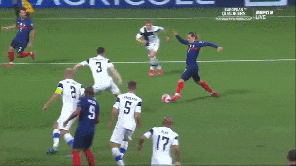 Pháp vs Phần Lan 2-0: Benzema kiến tạo, Griezmann mở bàn, Leo Dubois kiến tạo, Griezmann tỏa sáng cú hatrrick, Pháp tạm dẫn đầu bảng D