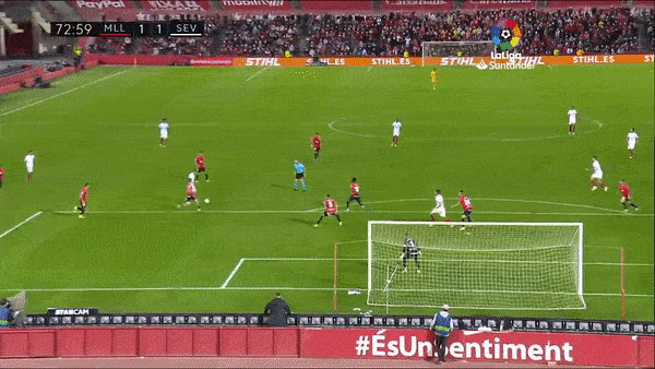 Mallorca vs Sevilla 1-1: Antonio Sanchez mở tỷ số, Erik Lamela gỡ hòa đẹp mắt, Jaume Costa nhận thẻ đỏ phút bù giờ