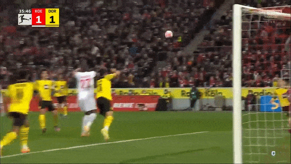 Cologne vs Borussia Dortmund 1-1: Marius Wolf sớm mở tỷ số nhưng Andersson kịp chớp thời cơ hạ gục thủ thành Kobel, chia điểm cùng Dortmund