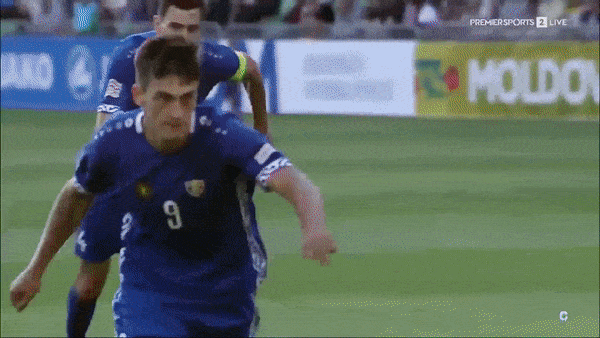 Moldova vs Andorra 2-1: Mihail Caimacov mở bàn trên chấm penalty, Marcio Vieira sút xa gỡ hòa nhưng lần nữa Mihail Caimacov lập công trên chấm penalty