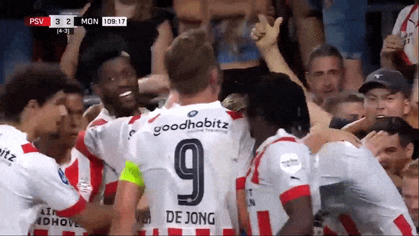 PSV vs Monaco 3-2: Veerman mở bàn, Maripan, Ben Yedder lập công nhưng Gutierrez, De Jong tỏa sáng phút cuối