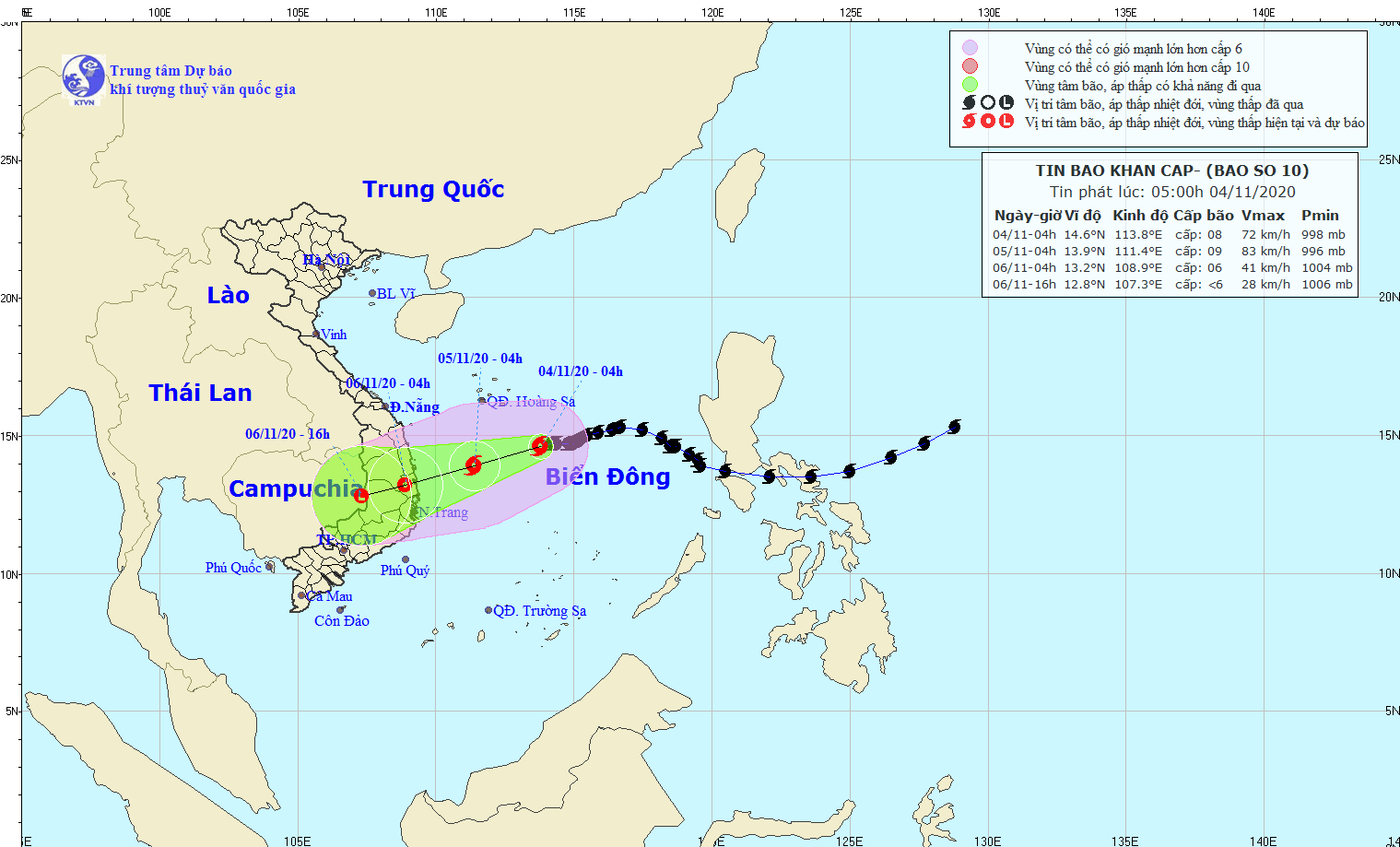 Storm Goni heads towards provinces from Quang Ngai to Khanh Hoa 