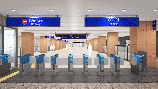 Cận cảnh tầng B1 vừa mới hoàn thành tại ga Ba Son, tuyến metro Bến Thành-Suối Tiên