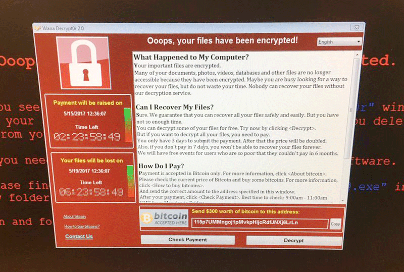 Ransomware WannaCry tống tiền qua mạng đã nhiễm hơn 300.000 máy tính khắp thế giới từ ngày 12-5. Ảnh: AP