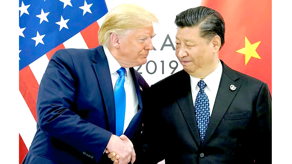 Tổng thống Mỹ Donald Trump và Chủ tịch Trung Quốc  trong cuộc gặp bên lề Hội nghị Thượng đỉnh G20 ở Osaka, Nhật Bản tháng 6-2019 