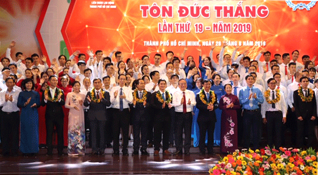 Tôn vinh các công nhân, kỹ sư đoạt Giải thưởng Tôn Đức Thắng năm 2019