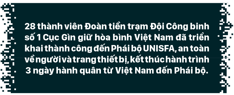 Những hình ảnh đầu tiên Đoàn tiền trạm Đội Công binh số 1 của Việt Nam tại khu vực Abyei ảnh 1
