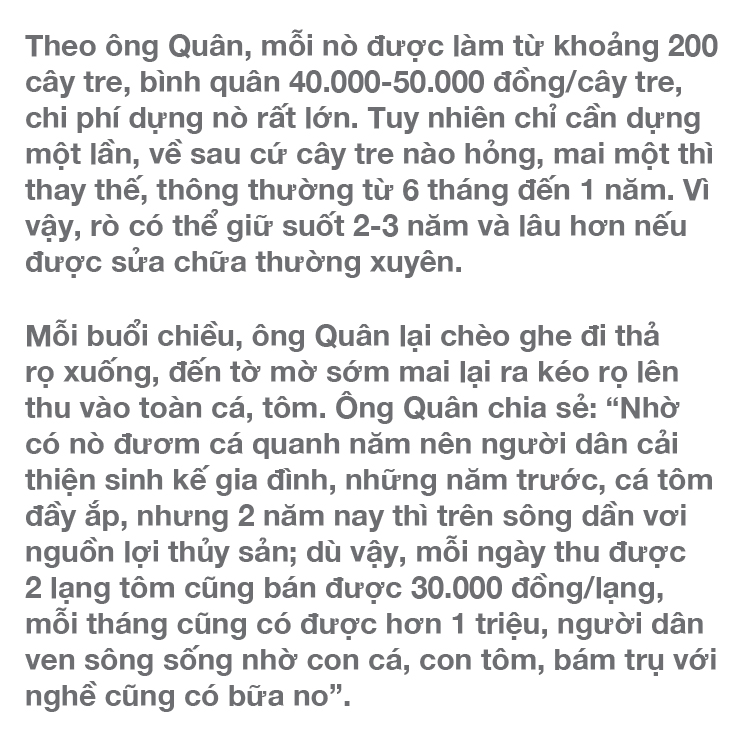Quảng Ngãi: Độc đáo làm nò vây bắt cá, tôm trong rừng dừa nước Cà Ninh ảnh 12