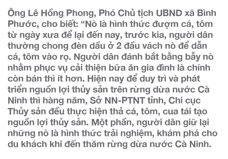 Quảng Ngãi: Độc đáo làm nò vây bắt cá, tôm trong rừng dừa nước Cà Ninh ảnh 26