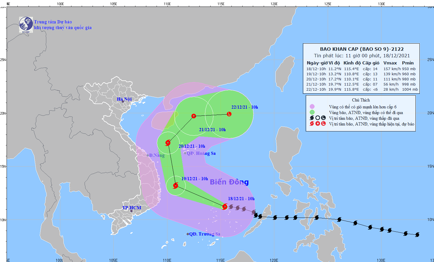 Bão RAI di chuyển nhanh theo hướng Tây Tây Bắc, cách Bình Định - Khánh Hòa khoảng 680km ảnh 1