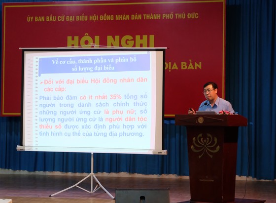 TP Thủ Đức tuyên truyền bầu cử cho cán bộ, công chức, viên chức ảnh 1