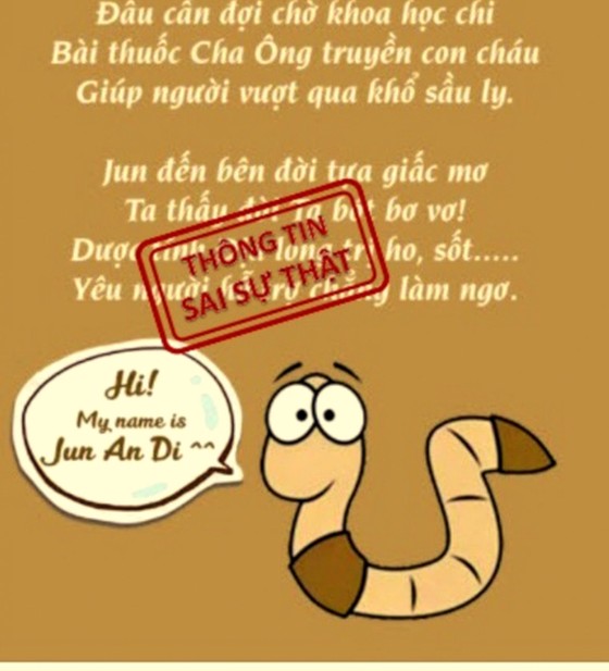 Công an làm việc với chủ tài khoản Facebook đăng tin 'giun đất trị Covid-19' ảnh 1