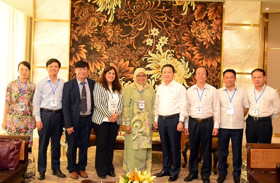 GEF6: Bộ trưởng Trần Hồng Hà tiếp và làm việc với Phó Tổng Thư ký Liên hợp quốc Maimunah Mohd Shari ảnh 1