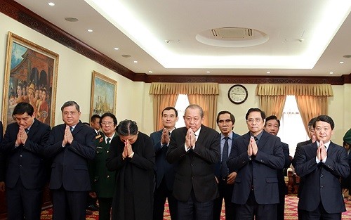 Lãnh đạo Đảng, Nhà nước và TPHCM viếng Đại tướng Sisavath Keobounphanh ảnh 1