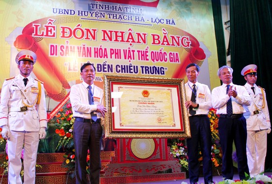 Đón bằng Di sản văn hóa phi vật thể Quốc gia Lễ hội đền Chiêu Trưng ảnh 1