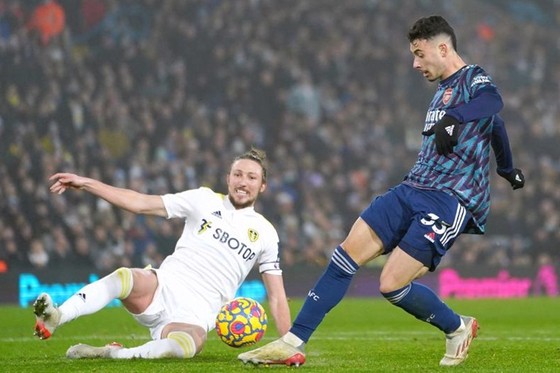 Gabriel Martinelli ghi cú đúp để giúp Arsenal nối dài mạch thắng. Ảnh: Getty Images