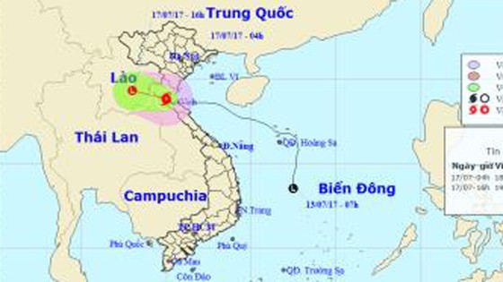 Bão số 2 đi sâu vào đất liền, suy yếu dần thành áp thấp nhiệt đới ở khu vực Trung- Lào ảnh 1