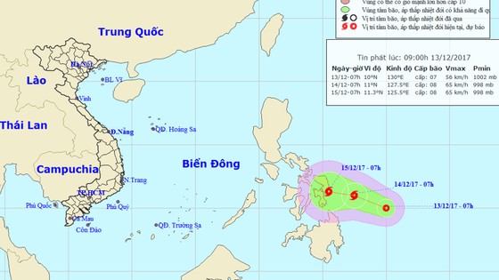 Xuất hiện áp thấp nhiệt đới gần biển Đông ảnh 1