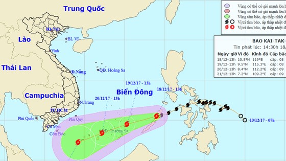 Bão Kai-tak đã vào biển Đông, trở thành cơn bão số 15 trong năm ảnh 1