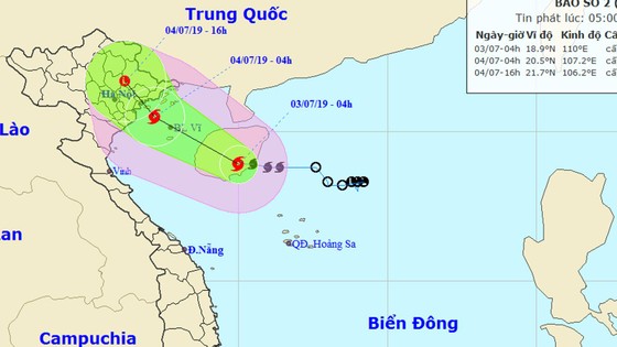 Bão số 2 giật cấp 11, cách đất liền các tỉnh Quảng Ninh - Hải Phòng khoảng 410km ảnh 1