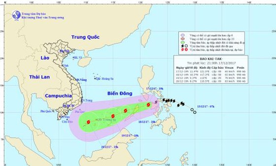 Trưa nay (18-12) bão Kai-tak sẽ vào biển Đông ảnh 1