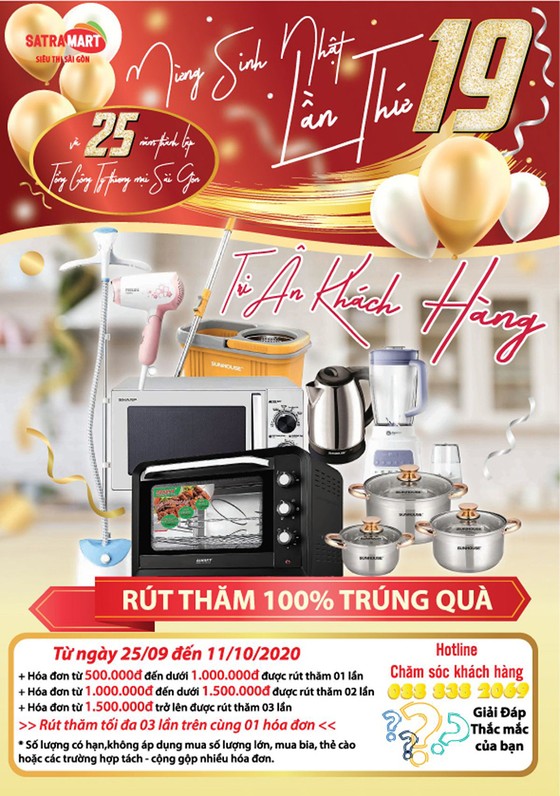 Nhiều chương trình khuyến mãi mừng sinh nhật lần thứ 19 của Siêu thị Sài Gòn ảnh 1