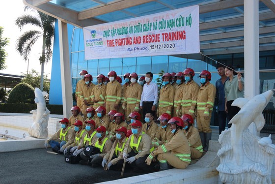 VWS phối hợp với Công an huyện Bình Chánh tổ chức diễn tập PCCC ảnh 1